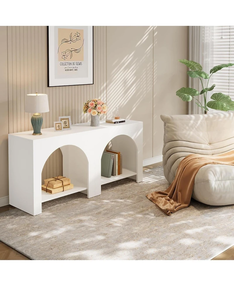 Tribesigns Side Table Set of 2, with Wooden Base, for living room bedroom