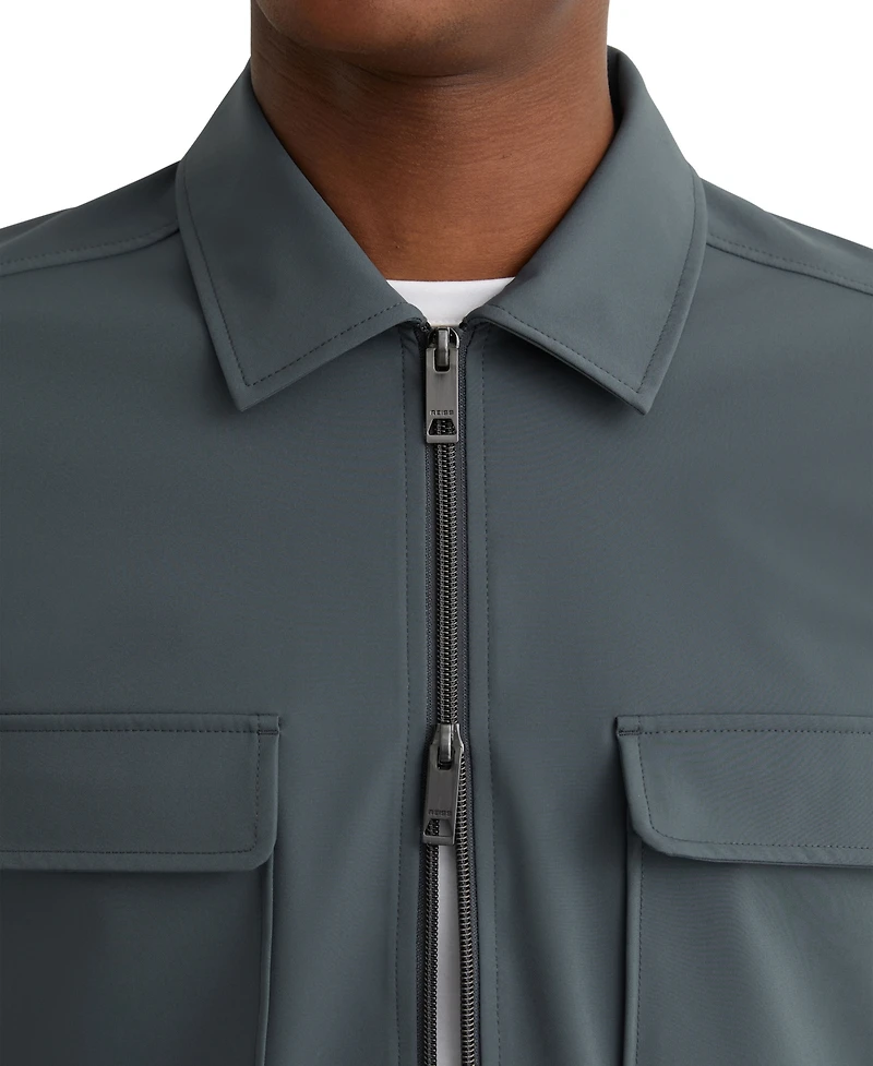 Reiss Men's Technical Zip-Through Overshirt