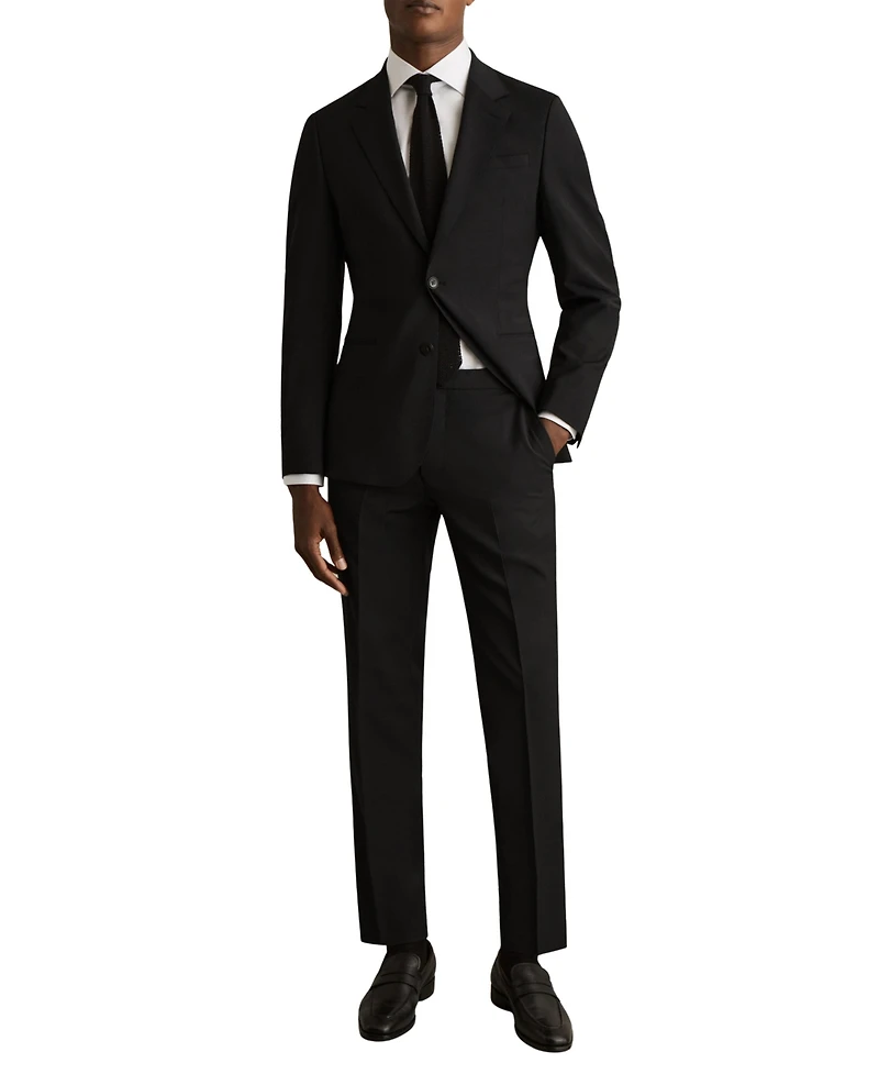Reiss Men's Wool-Blend Tailored-Fit Suit Pants