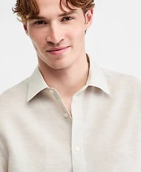 Club Room Men's Cross-Dye Linen Long-Sleeve Shirt, Macy's Exclusive