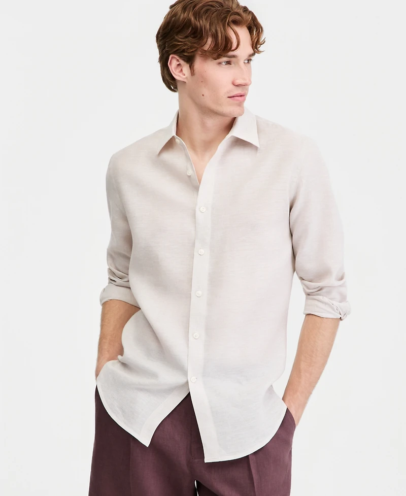 Club Room Men's 100% Linen Shirt