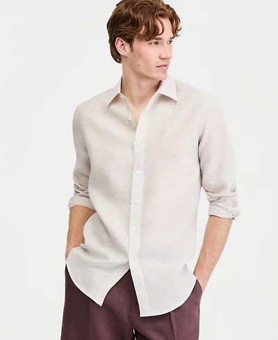Club Room Men's 100% Linen Shirt