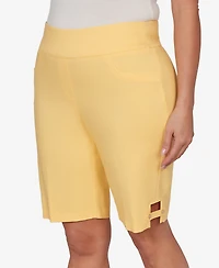 Hearts Of Palm Plus Solid Tech Stretch Bermuda Shorts