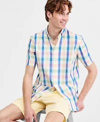 Club Room Men's Brookdale Plaid Short-Sleeve Shirt, Macy's Exclusive - Yd