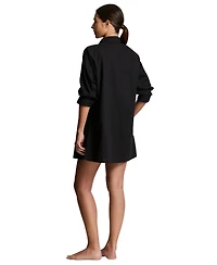 Lauren Ralph Women's Logo Embroidered Shirt Swim Cover-Up