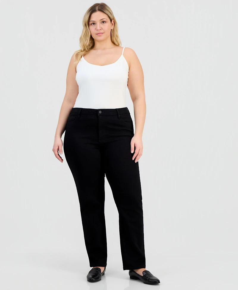 Jones New York Plus Lexington Straight-Leg Jeans