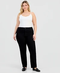 Jones New York Plus Lexington Straight-Leg Jeans
