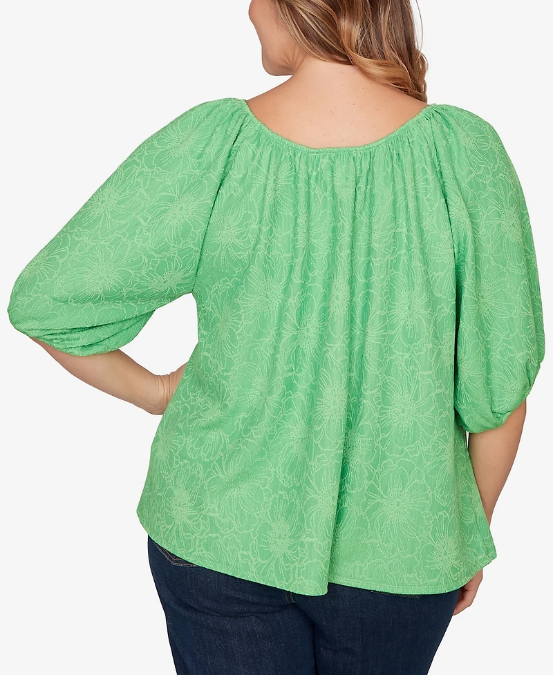 Ruby Rd. Plus Textured Convertible Knit Top