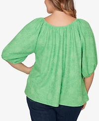 Ruby Rd. Plus Textured Convertible Knit Top