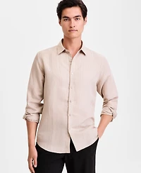 Alfani Men's Long-Sleeve Stripe Dobby Shirt, Macy's Exclusive
