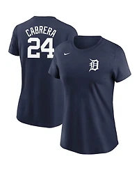 Nike Women's Miguel Cabrera Navy Detroit Tigers Name Number T-Shirt