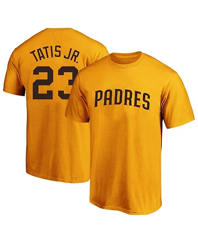Fanatics Men's Fernando Tatis Jr. Gold San Diego Padres Big Tall Name Number T-Shirt