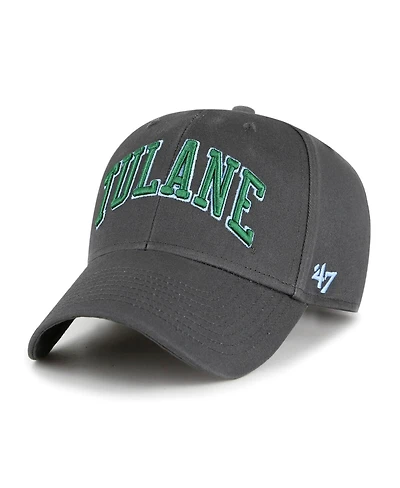 '47 Brand Men's Charcoal Tulane Green Wave Legend Lone Script Mvp Adjustable Hat