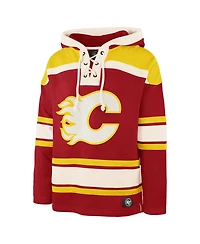 '47 Brand Men's Red Calgary Flames Superior Lacer Hoodie