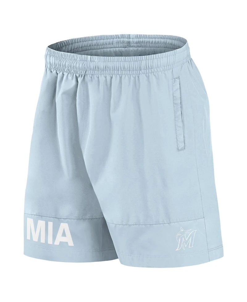Fanatics Men's Light Blue Miami Marlins Elements Swim Shorts
