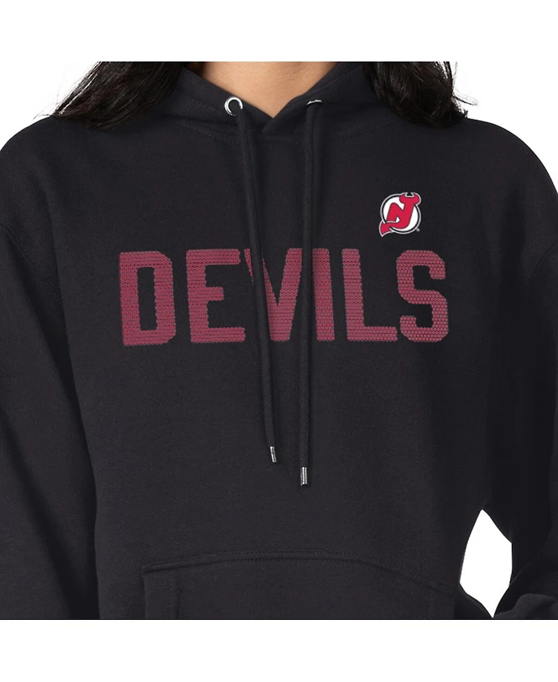 G-iii 4Her by Carl Banks Women's Black New Jersey Devils Dot Print Pullover Hoodie