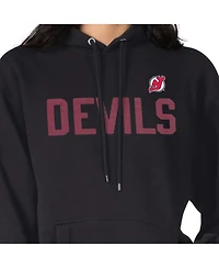 G-iii 4Her by Carl Banks Women's Black New Jersey Devils Dot Print Pullover Hoodie