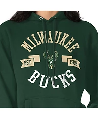 G-iii 4Her by Carl Banks Women's Green Milwaukee Bucks City Pullover Hoodie