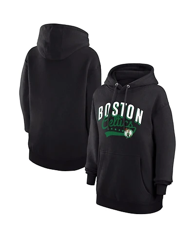 G-iii 4Her by Carl Banks Women's Black Boston Celtics Filigree Logo Pullover Hoodie