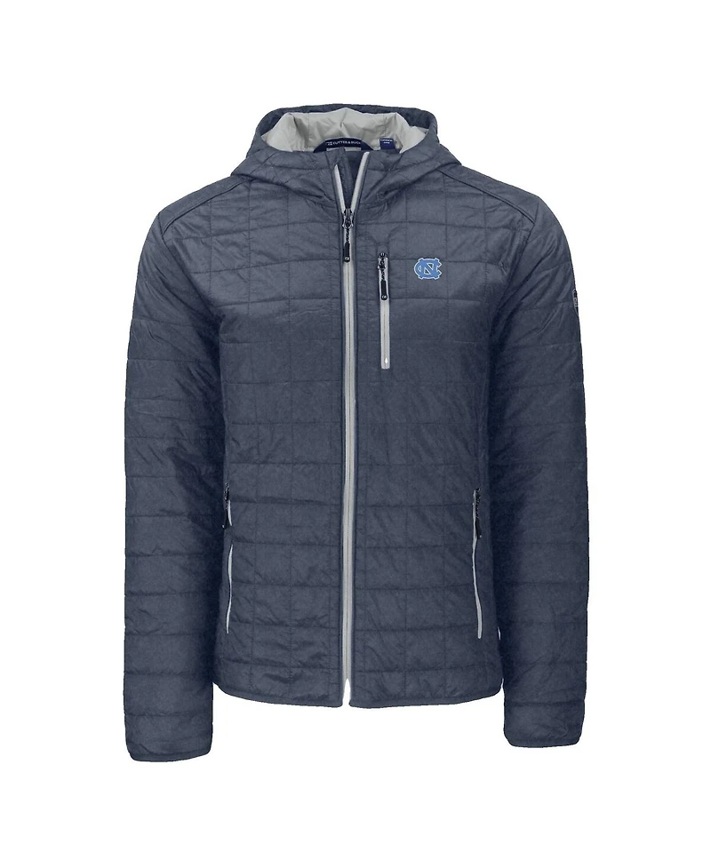 Cutter & Buck Men's Cutter Anthracite North Carolina Tar Heels Rainier Eco PrimaLoft Hooded Full-Zip Jacket