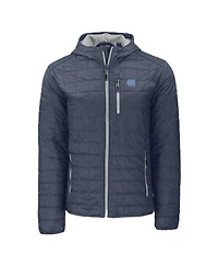 Cutter & Buck Men's Cutter Anthracite North Carolina Tar Heels Rainier Eco PrimaLoft Hooded Full-Zip Jacket