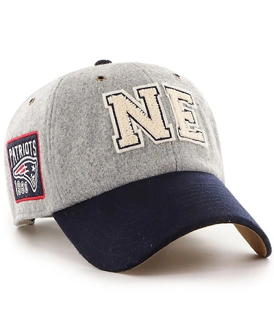 Stoney Clover Lane X ''47 Brand Men's and Women's Gray/Navy New England Patriots Block Clean Up Adjustable Hat