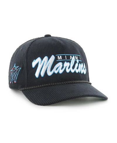 '47 Brand Men's Black Miami Marlins Corduroy Hitch Adjustable Hat