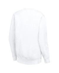 G-iii 4Her by Carl Banks Women's White New York Rangers Filigree Team Graphic Fleece Pullover Sweatshirt