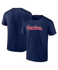 Logo Athletic Men's Navy Cleveland Guardians Wordmark T-Shirt