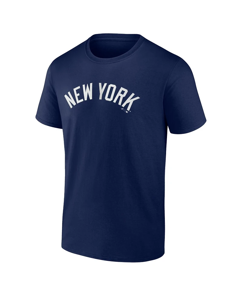 Logo Athletic Men's Navy New York Yankees Wordmark T-Shirt