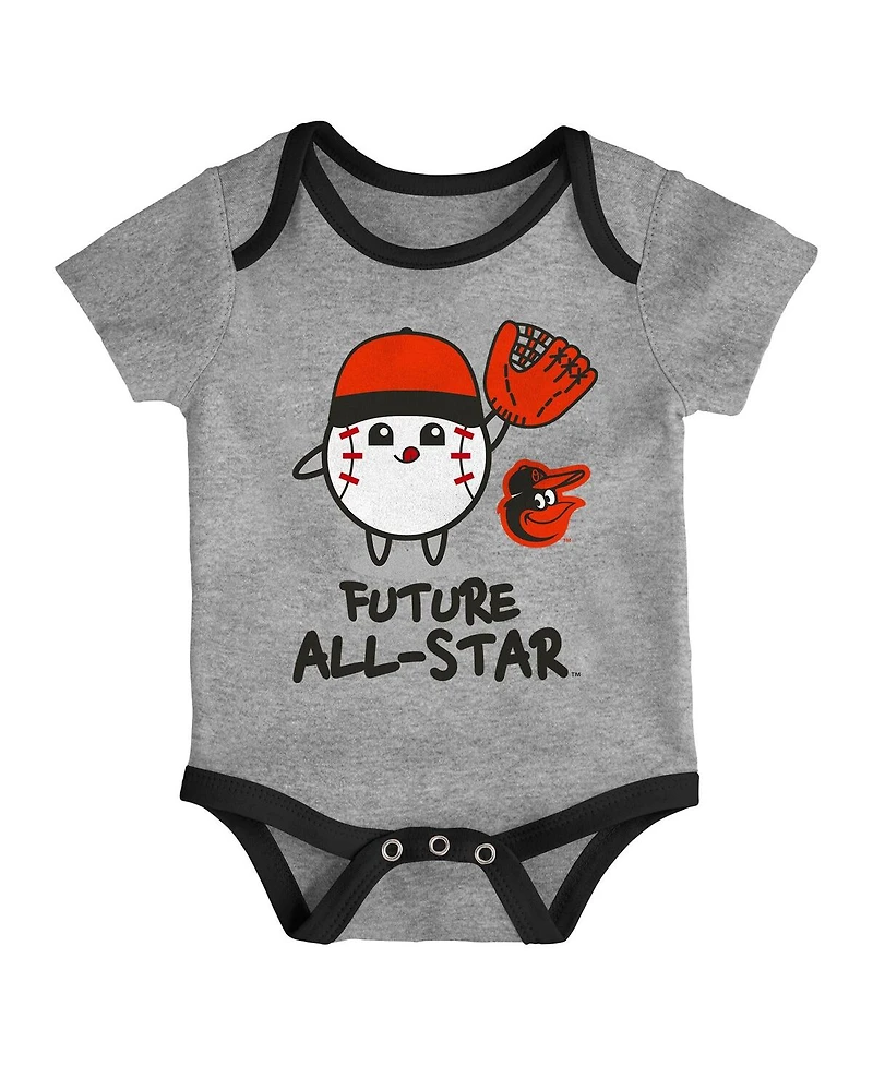 Outerstuff Newborn 2-Pack Baltimore Orioles Triple Hit Bodysuit Set