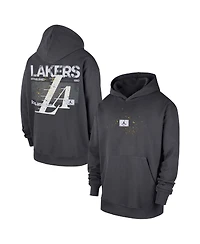 Jordan Men's Anthracite Los Angeles Lakers Statement Jumpman Flight Premiere Hoodie