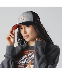 New Era Women's Navy Houston Astros Boxy Mineral Wash Dolmen Sleeve Cropped Sweatshirt