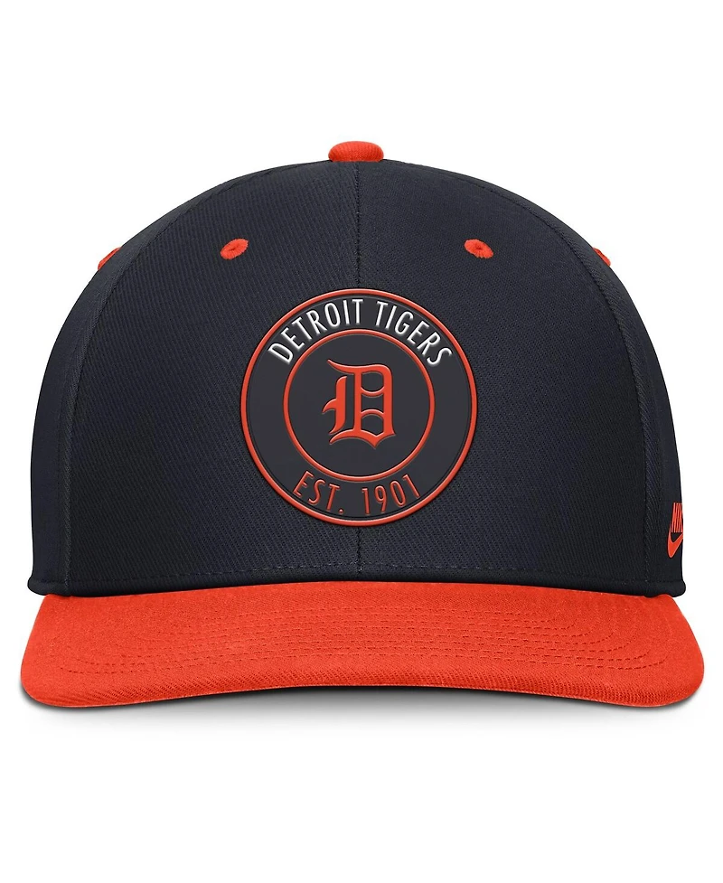 Nike Men's Navy/Orange Detroit Tigers Cooperstown Collection Pro Dri-fit Snapback Hat