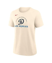 Nike Women's Natural Los Angeles Dodgers City Connect Arch T-Shirt