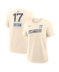 Nike Women's Shohei Ohtani Natural Los Angeles Dodgers City Connect Name Number T-Shirt