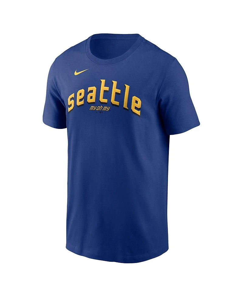 Nike Men's Cal Raleigh Royal Seattle Mariners City Connect Name Number T-Shirt