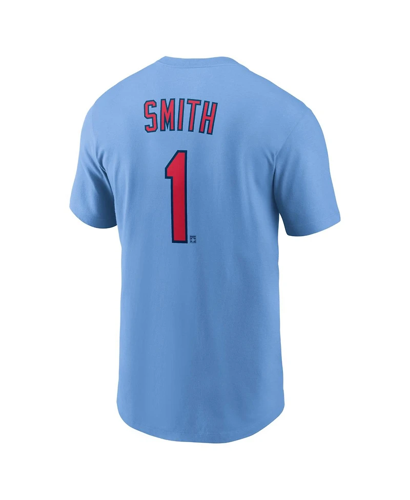 Nike Men's Ozzie Smith Light Blue St. Louis Cardinals Cooperstown Collection Name Number T-Shirt