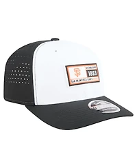 New Era Men's White/Black San Francisco Giants Established Patch 9SEVENTY Adjustable Hat