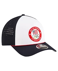New Era Men's White Team Usa 9FORTY M-Crown A-Frame Adjustable Hat