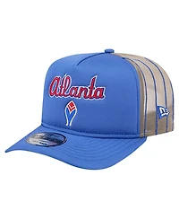 New Era Men's Royal Atlanta Braves Vintage Arched Foam Front 9FIFTY A-Frame Adjustable Trucker Hat