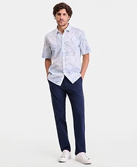Alfani Men's Artist Floral-Print Short-Sleeve Shirt, Macy's Exclusive - Floral