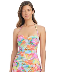 Bleu by Rod Beattie Women's Bellissimo Draped Swim Tankini Top