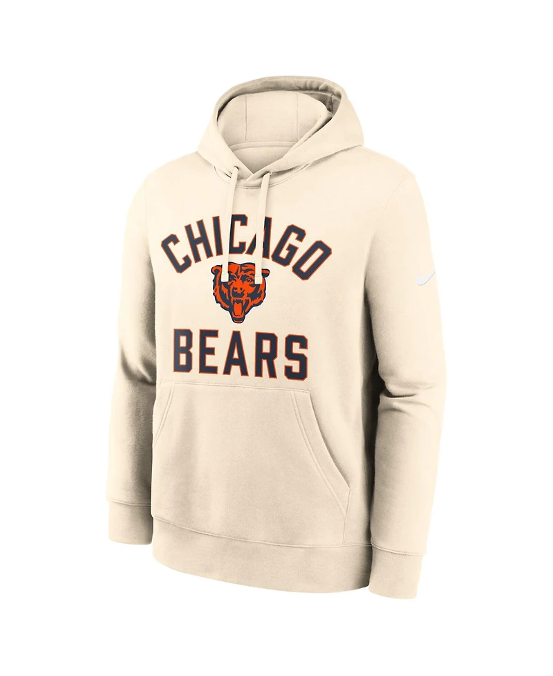 Nike Men's Cream Chicago Bears Club Hoodie