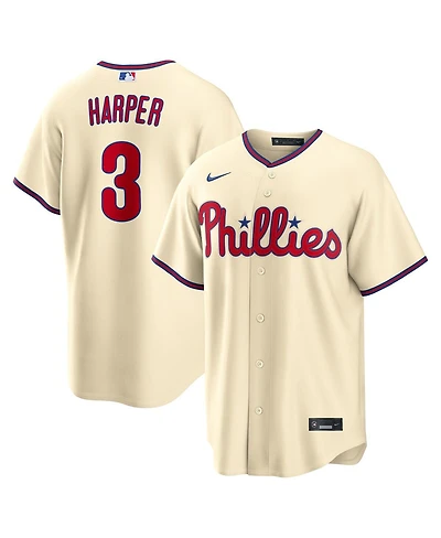 Nike Men's Bryce Harper Cream Philadelphia Phillies Alternate Replica Jersey