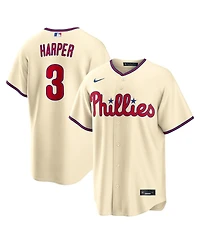Nike Men's Bryce Harper Cream Philadelphia Phillies Alternate Replica Jersey