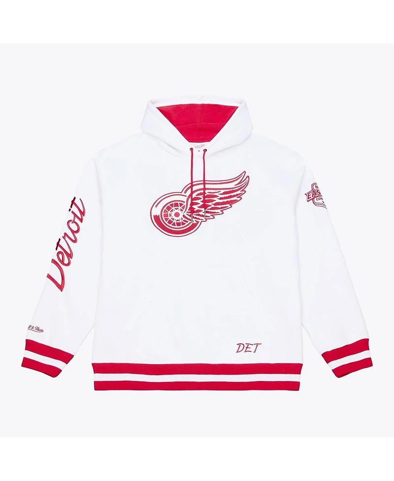 Mitchell & Ness Men's White Detroit Red Wings Arctic Fleece Hoodie
