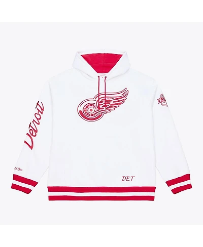 Mitchell & Ness Men's White Detroit Red Wings Arctic Fleece Hoodie