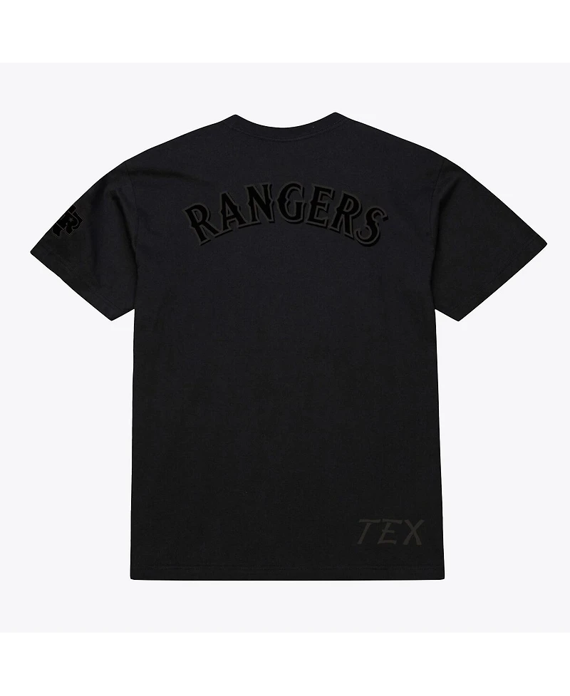 Mitchell & Ness Men's Black Texas Rangers Cooperstown Collection Phantom T-Shirt