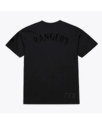 Mitchell & Ness Men's Black Texas Rangers Cooperstown Collection Phantom T-Shirt